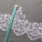 Embroidered Wedding Lace Trim Silver Sequin Off White Bridal Veil trim Per Meter
