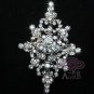 Rhinestone Crystal Vintage Style Wedding Sash Dress Gold Silver Brooch Pin