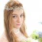 Wedding Rhinestone Crystal Leaf Gold Silver Hair Tiara Bridal Headpiece