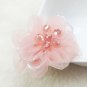2 Pcs Black White Red Blue Bridal Organza Flower Beads Wedding Shoe Clips