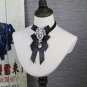 Dangle Crystal Rhinestone Pendant Wedding Men Pre Tied Color Ribbon Tie Neck Tie
