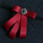 Shiny Ribbon Wedding Party Mens Groom Pre-Tied Vintage Crystal Bow Tie