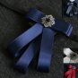 Shiny Ribbon Wedding Party Mens Groom Pre-Tied Vintage Crystal Bow Tie