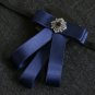 Shiny Ribbon Wedding Party Mens Groom Pre-Tied Vintage Crystal Bow Tie