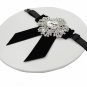 Large Rhinestone Crystal Cross Color Velvet Men Groom Wedding Pre- Tied Bow Tie