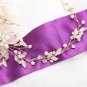 Bridal Rhinestone Crystal Leaf Gold Flower Pearl Hair Headband Wedding Tiara