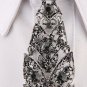 Rhinestone Crystal Pre-Tied Wedding Men Bowtie Gold Silver Black Necktie Tie