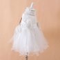 Cream White Wedding Baby Shower Rose Lace Dress & Baby Girl Headpiece Band 3M/6M