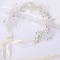 Gold Silver Leaf Gold Pearl Rhinestone Crystal Wedding Headpiece Bridal Tiara