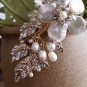 Freshwater Pearl Flowers Wedding Crystal Hair Clip Headpiece Accessories