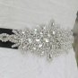 Rhinestone Crystal Bridal Prom Dress Gown Sash Black Ribbon Wedding Belt 1.5"