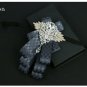 Rhinestone Crystal Plaids & Checks Pre Tied Clip Pin Men Mens Wedding Bow Tie