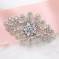Star Snowflake Beaded Rhinestone Crystal Wedding Sash Sew Iron Craft Applique