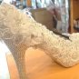 Wedding Sequin Embroidery Beaded Faux Pearl Applique Flower Lace Trim