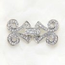 Vintage Style Rhinestone Crystal Wedding Bridal Hook and Eye Clasp Button