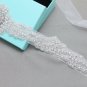 Rhinestone Crystal Wedding Dress Satin Vintage Brooch Sash Sash Belt
