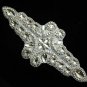 Large Rhinestone Crystal Sew Iron Dress Belt Sash Applique Patch