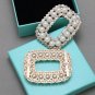 2 Pcs Crystal Buckle Pearl Rhinestone Shoe Wedding Shoes Charms Pin Clips