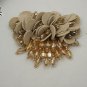 2 pcs Fashion Color Black Khaki Velvet Beads Beaded Sandals Shoe Charms