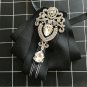 Rectangle Crystal Dangle Ladies Men Black Green Blue Pre Tied Bowtie Bow Tie