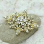 Silver Or Gold Tone Wedding Bridal Rhinestone Crystal Rhombus Brooch Pin Jewelry