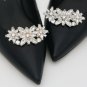2 Pcs - Gold Silver Rhinestone Crystal Bridal Wedding Shoe Clips