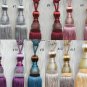 2 Pcs Cream Brown Blue Green Tassel Long Tassel Trim For Curtain With String