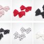 2 Pcs Off White Black Pink Large Ribbon Bowknot Shoes Shoe Clips