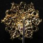 Silver Or Gold Tone Bridal Rhinestone Crystal Flower Wedding Brooch Pin Jewelry
