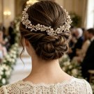 Rhinestone Bridal Hair Tiara Vine Crystal Wedding Headpiece Floral Jewelry
