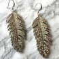 Crystal Feather Dangle Earrings - Handcrafted Statement Rhinestone Jewelry
