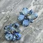 Navy Blue Glass Rhinestone Wedding Bridal Shoe Clips Decoration