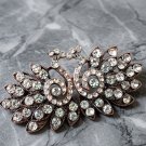 Vintage Peacock Rhinestone Buckle Clasp Fastener Bridal Sewing Embellishment