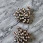Vintage Peacock Rhinestone Buckle Clasp Fastener Bridal Sewing Embellishment