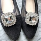 Sparkling Square Rhinestone Shoe Clips - Crystal Buckle Charms for Heels & Flats Sparkling Square Rhinestone Shoe Clips - Crystal Buckle Charms for Heels & Flats