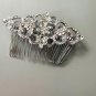 Bridal Hair Comb Crystal Rhinestone Wedding Headpiece Silver Vintage Style Prom