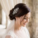 Wedding Hair Comb Crystal Rhinestone Bridal Headpiece Silver Art Deco Party