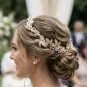 Rhinestone Bridal Hair Tiara Vine Crystal Wedding Headpiece Leaf Jewelry
