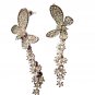 Crystal Butterfly Dangle Earrings - Handcrafted Eclectic Statement Jewelry