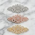 Vintage Filigree Rhinestone Brooches Pin For Wedding Party Sash Corsage