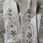 Vintage Floral Lace Fingerless Bridal Gloves &acirc;�� Rhinestone & Sequin Accents