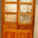 Antique Pie Safe with punched tin doors & side panels