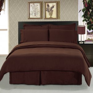 King Chocolate Brown 6 Pc Bed Sheet Set