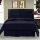 King Navy Blue 6 Pc Bed Sheet Set 1600 TC