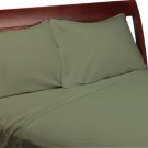 King Size 6 Pc Sage Green Bed Sheet Set 1200 TC