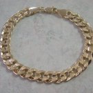 10 MM Mens open link New Cuban Link Bracelet 9 Inch 18 Kt Yellow Gold Filled