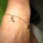 Danity Beautiful 9in. Dolphin Anklet Bracelet Yellow 18kt. Gold Filled