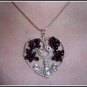 Garnet Heart Pendant, Tree of Life Pendant, January Birthstone, St Valentines Day Gift