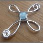 Handmade Cross Pendants, wire sculpted in Gold, Silver or Copper, with Amethyst, Aquamarine,