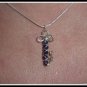 Handmade Amethyst Key Pendant, wire wrapped in Sterling Silver, February birthstone